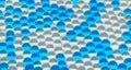 Polymer gel. Gel balls. balls of blue and transparent hydrogel,