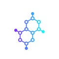 Polymer molecule icon on white Royalty Free Stock Photo