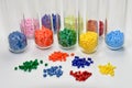 Polymer resin with test tubes Royalty Free Stock Photo