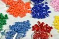 Polymer resins on white Royalty Free Stock Photo