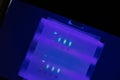 Polymerase Chain Reaction PCR and Agarose gel electrophoresis is a method of gel electrophoresis. Royalty Free Stock Photo