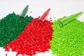 Polymeric dye. Colorant for plastics. Pigment in the granules. Royalty Free Stock Photo