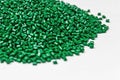 Polymeric dye. Colorant for plastics. Pigment in the granules.