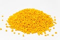 Polymeric dye. Plastic pellets. Pigment in the granules. Royalty Free Stock Photo
