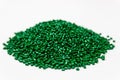 Polymeric dye. Plastic pellets. Pigment in the granules. Royalty Free Stock Photo