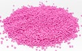 Polymeric dye for plastics. Pigment in the granules.