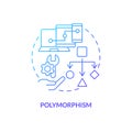 Polymorphism blue gradient concept icon