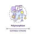 Polymorphism concept icon