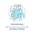 Polymorphism turquoise concept icon