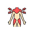 Polymyalgia Rheumatica color line icon. Pictogram for web page