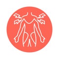 Polymyalgia Rheumatica color line icon. Pictogram for web page