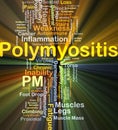 Polymyositis PM background concept glowing Royalty Free Stock Photo