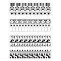 Polynesian armband tattoo stencil. Pattern samoan. Black and white texture.