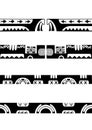 Polynesian armband tattoo stencil. Pattern samoan. Black and white texture. Vector illustration Royalty Free Stock Photo