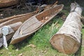Polynesian canoe carving Rarotonga Cook Islands