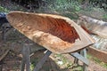 Polynesian canoe carving Rarotonga Cook Islands