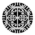 Polynesian circle tattoo design. Aboriginal samoan. Vector illustration