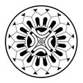 Polynesian circle tattoo design.  Aboriginal samoan. Vector illustration Royalty Free Stock Photo