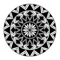 Polynesian circle tattoo design. Aboriginal samoan. Vector illustration