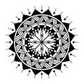 Polynesian circle tattoo design. Aboriginal samoan. Vector