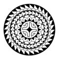 Polynesian circle tattoo design. Aboriginal samoan. Vector
