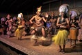 Polynesian Cook Islanders dance in cultural show in Rarotonga Co Royalty Free Stock Photo