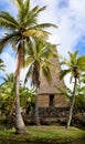 Polynesian hut on Oahu Island in Hawaii Royalty Free Stock Photo