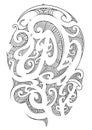 Polynesian ornament with ethnic elements