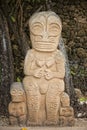 Polynesian stone statue Royalty Free Stock Photo
