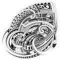 Polynesian style tribal design. For tattoo and prints