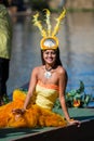 Polynesian woman in costume