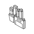 polypropylene thermoplastic isometric icon vector illustration