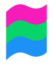 Polysexual flag pictogram vector illustration