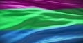 Polysexual symbol flag background waving