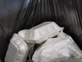 polystyrene container in the dustbin. Royalty Free Stock Photo