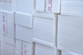 Polystyrene for insulation in construction. Passive house concept Royalty Free Stock Photo