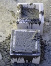 Polystyrene mold for concrete test