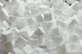 Polystyrene styrofoam pieces for packaging as background, closeup