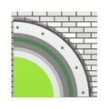 Polystyrene wall insulation 3d scheme Royalty Free Stock Photo