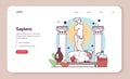 Polytheism web banner or landing page. Ancient Greece goddess Royalty Free Stock Photo