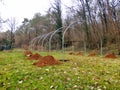 Polytunnel under construction Royalty Free Stock Photo