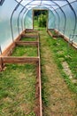 Polytunnel under construction Royalty Free Stock Photo