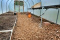 Polytunnel in Winter Royalty Free Stock Photo