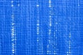 Polyvinyl chloride fabric close up. Blue PVC awning Royalty Free Stock Photo