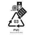 Polyvinyl chloride icon, simple style