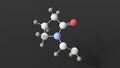 polyvinylpyrrolidone molecule, molecular structure, polyvidone, ball and stick 3d model, structural chemical formula with colored