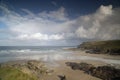 Polzeath beach in cornwall england Royalty Free Stock Photo