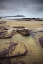 Polzeath beach in winter, cornwall, england