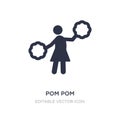 pom pom icon on white background. Simple element illustration from Entertainment concept Royalty Free Stock Photo