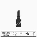 Pomade lipstick icon flat